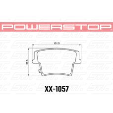 Колодки тормозные 23-1057 PowerStop Z23 задние DODGE CHALLENGER 2007-> ; CHRYSLER 300C