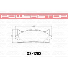 Колодки тормозные 23-1293 PowerStop Z23 передние TOYOTA CAMRY 2007-2018