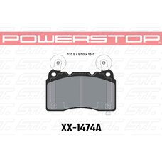 Колодки тормозные 23-1474A PowerStop Z23 передние TESLA S; Corvette 2014-> ; Camaro 2010->