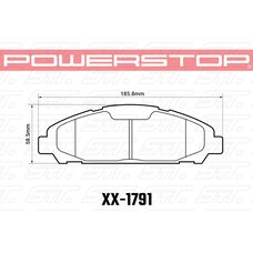 Колодки тормозные 23-1791 PowerStop Z23 передние MUSTANG КРОМЕ Performance Package 2014->