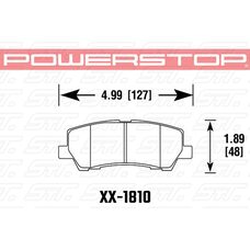 Колодки тормозные 23-1810 PowerStop Z23 задние Ford Mustang VI 2015->