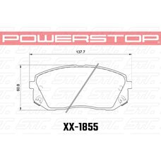 Колодки тормозные 23-1855 PowerStop Z23 передние Tucson; i40; Sonata; Optima; Sportage