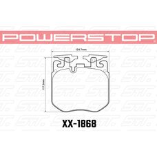 Колодки тормозные 23-1868 PowerStop Z23 передние BMW X5 G05; 3 G20, 5 G30, M Performance