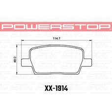 Колодки тормозные 23-1914 PowerStop Z23 задние Cadillac XT5; XT6; CHEVROLET Blazer 2018-> ; Traverse