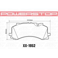 Колодки тормозные 23-1952 PowerStop Z23 передние A6 4A; A7 4K; A8; Q7 4MB; Q8 Akebono 400mm