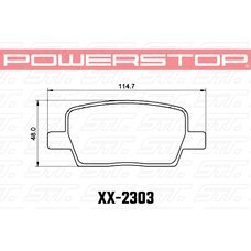 Колодки тормозные 23-2303 PowerStop Z23 задние Cadillac XT5; XT6; CHEVROLET Blazer 2018-> ; Traverse