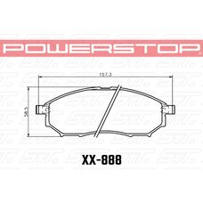 Колодки тормозные 23-888 PowerStop Z23 передние INFINITI FX / G / M (USA)