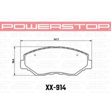 Колодки тормозные 23-914 PowerStop Z23 передние HONDA Accord, CR-V, Pilot; Civic