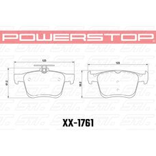 Колодки тормозные 26-1761 PowerStop Z26 задние A3 8V; TT 8S; GOLF 7; PASSAT 3G;