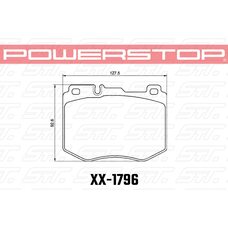 Колодки тормозные 26-1796 PowerStop Z26 передние MB GLC X253; E W213; CLS C257