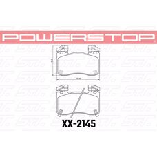 Колодки тормозные 26-2145 PowerStop Z26 передние GENESIS G70, KIA STINGER 3.3L