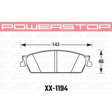 Колодки тормозные 36-1194 PowerStop Z36 задние Cadillac Escalade, Chevrolet Suburban 2007-2014