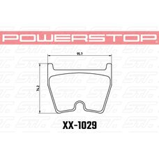 Колодки тормозные 23-1029 PowerStop Z23 передние суппорт Brembo 8 поршней; JBT FB8P (комплект 8 шт)