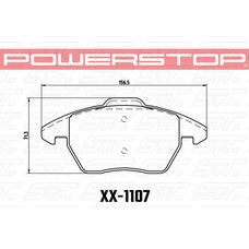 Колодки тормозные 23-1107 PowerStop Z23 передние AUDI A3; VW GOLF 5,6, PASSAT B6, B7