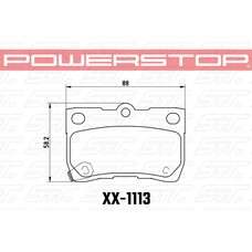 Колодки тормозные 23-1113 PowerStop Z23 задние LEXUS GS; IS; TOYOTA CROWN; MARK X