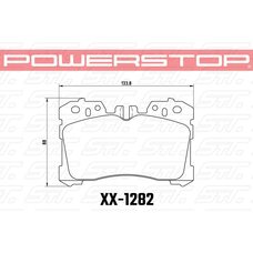 Колодки тормозные 23-1282 PowerStop Z23 передние Lexus LS (F4), LS350, LS500 2017->