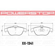 Колодки тормозные 23-1341 PowerStop Z23 задние MB C W204; GLK W204