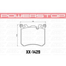 Колодки тормозные 23-1429 PowerStop Z23 перед BMW X5M E70; X6M E71; X5 F15; X6 F16