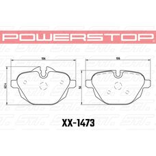 Колодки тормозные 23-1473 PowerStop Z23 задние BMW 5 F10, G30; X3 F25, G01; БЕЗ M Sport