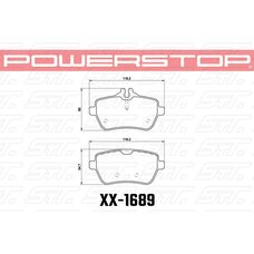 Колодки тормозные 23-1689 PowerStop Z23 задние Mercedes-Benz S-class W222; S-class coupe C217