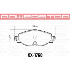 Колодки тормозные 23-1760 PowerStop Z23 перед VW GOLF VII; Passat 3G; AUDI TT FV3; A3 8V1