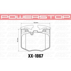 Колодки тормозные 23-1867 PowerStop Z23 перед BMW 5 G30, 6 G32GT, X3 G01, X4 G02, 7 G11