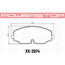 Колодки тормозные 23-2074  PowerStop Z23 передние VW ATLAS; TERAMONT