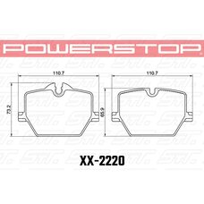 Колодки тормозные 23-2220 PowerStop Z23 задние BMW 3 G20; 4 G22; Z4 G29; TOYOTA SUPRA 2019->