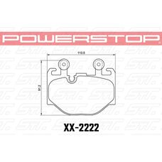 Колодки тормозные 23-2222 PowerStop Z23 передние BMW 5 G60; X3 G45 (348*30)