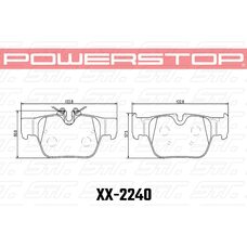 Колодки тормозные 23-2240 PowerStop Z23 задние BMW 1 F40; X2 F39; MINI COUNTRYMAN F60; CLUBMAN F54