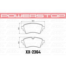 Колодки тормозные 23-2364 PowerStop Z23 задние AUDI A4 B9; A6 C8; Q5; Q7; TOUAREG