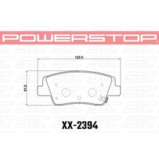 Колодки тормозные 23-2394 PowerStop Z23 задние GENESIS G80; GV70