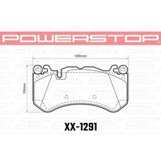 Колодки тормозные 26-1291 PowerStop Z26 передние AUDI RS6 MK3 4F; RS7 4GA, AMG GL 63