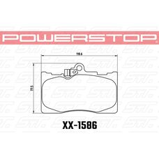 Колодки тормозные 26-1586 PowerStop Z26 перед Toyota Celsior 4.3 (UCF3) Lexus GS 2005-> ; IS III