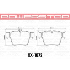 Колодки тормозные 26-1872 PowerStop Z26 задние MB GLC X253; C W205