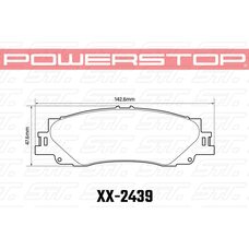 Колодки тормозные 36-2439 PowerStop Z36 задние Toyota LC300; Land Cruiser 300