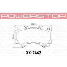 Колодки тормозные 36-2442 PowerStop Z36 передние Toyota LC300; Land Cruiser 300