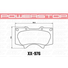 Колодки тормозные 36-976 PowerStop Z36 передние LEXUS GX460; GX470; Prado 150; 120; PAJERO