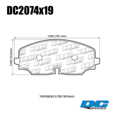 Колодки тормозные DC2074R19 DC brakes Street HD+ передние VW TERAMONT, ATLAS