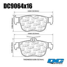 Колодки тормозные DC9064P16 DC Brakes Street STR.S+ задние GOLF VIII; A3; CUPRA FORMENTOR