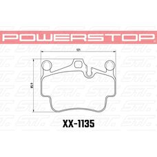 Колодки тормозные 23-1135 PowerStop Z23 передние Porsche 911 (997), Boxster 2008-2011; Cayman 2005-2