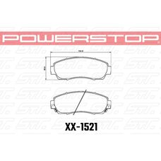 Колодки тормозные 23-1521 PowerStop Z23 передние CHANGAN; CHERY; EXEED; HAVAL