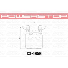 Колодки тормозные 23-1656 PowerStop Z23 задние BMW M4 F82, F32; M3 F80 F30; F20 F22 M-Performance