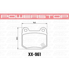 Колодки тормозные 23-961 PowerStop Z23 задние MMC Lancer Evo V-IX; SUBARU WRX STI