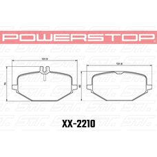 Колодки тормозные 26-2210 PowerStop Z26 задние MB GLE, GLS 167, G W463