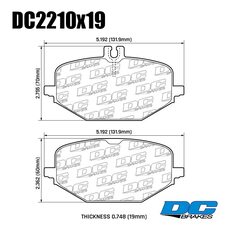 Колодки тормозные DC2210P19 DC Brakes Street STR.S+ задние MB GLE, GLS 167, G W463