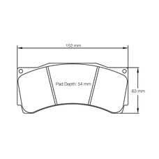Колодки тормозные 1539-RSL1 PAGID RSL1 AP Racing CP9668; толщина 25mm