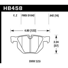 Колодки тормозные HB458Z.642 HAWK Perf. Ceramic задние BMW 5 E60, 6 E63, X5 E70, F15; X6 E71, F16;