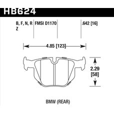 Колодки тормозные HB624N.642 HAWK HP Plus BMW E90 / E92 335i