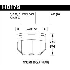 Колодки тормозные HB179B.630 HAWK Street 5.0 задние SUBARU Impreza WRX